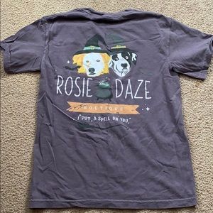 Rosie daze Halloween dog logo tee